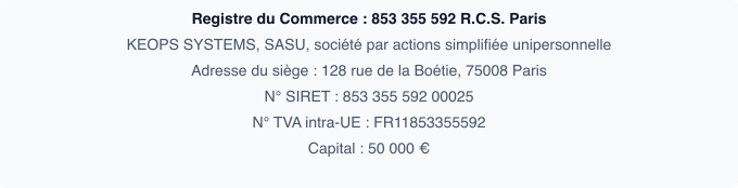 Informations éditeur du site